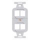 Electrical Insert with 4 Ports for HD Style - White IC1074PIWH Electrical Insert with 4 Ports for HD Style - White IC1074PIWH